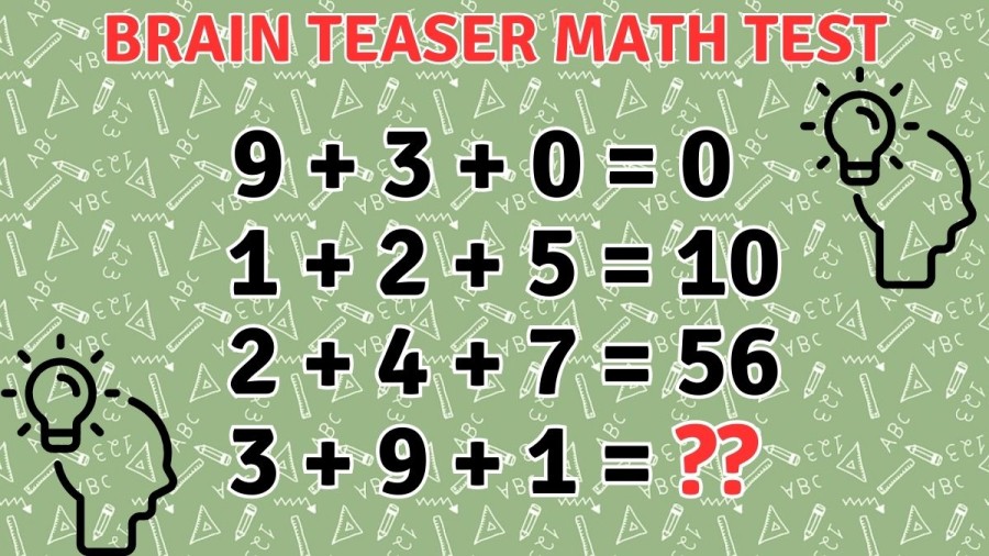 Brain Teaser Math Test: Solve and Find the Missing Value