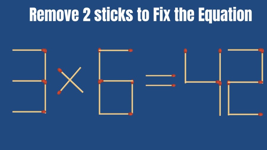 Brain Teaser: Remove 2 Matchsticks to Fix this Equation in 20 Secs I Matchstick puzzle