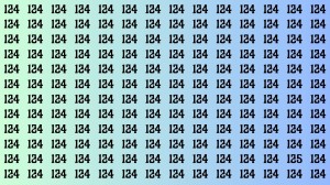 Brain Test: If you have Eagle Eyes Find the Number 125 among 124 in 15 Secs