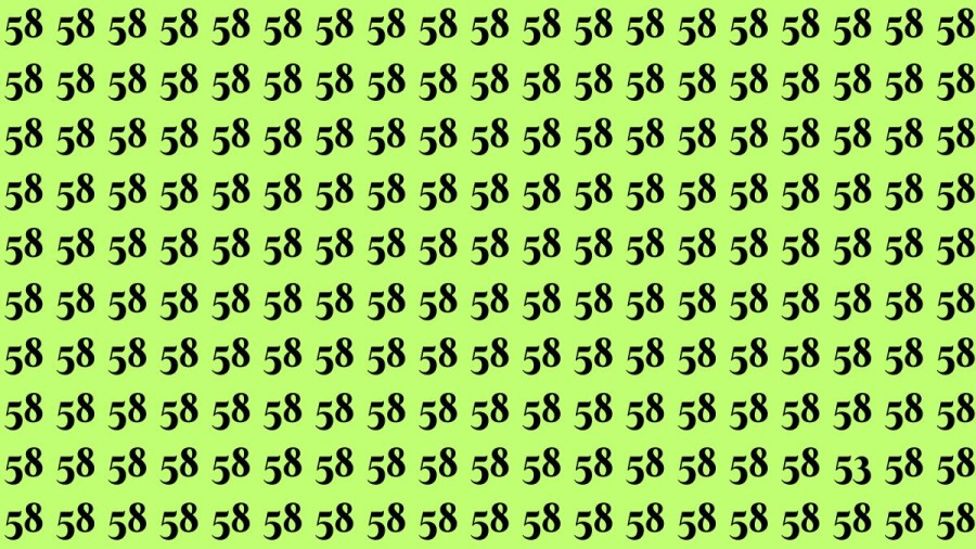 Brain Test: If you have Eagle Eyes Find the Number 53 among 58 in 15 Secs