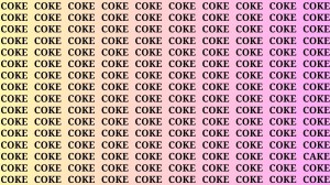 Brain Test: If you have Eagle Eyes Find the word Cake among Coke in 15 Secs