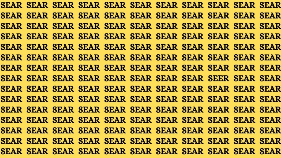 Brain Test: If you have Hawk Eyes Find the Word Seer among Sear in 12 Secs