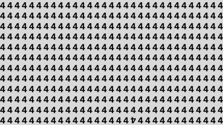 Can You Find the Inverted ‘4’ in this Image within 12 Seconds? Explanation and Solution to the Optical Illusion