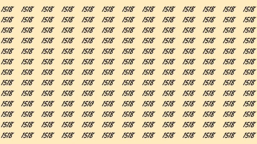 Can You Spot 1510 among 1518 in 30 Seconds? Explanation and Solution to the Optical Illusion