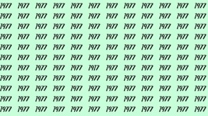 Can You Spot 1917 among 1977 in 30 Seconds? Explanation And Solution To The Optical Illusion