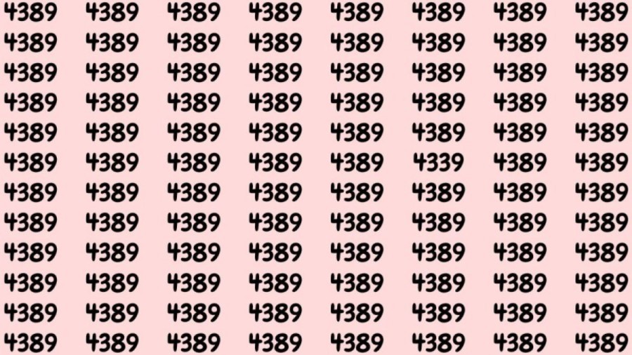 Can You Spot 4339 among 4389 in 30 Seconds? Explanation and Solution to the Optical Illusion