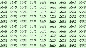 Can You Spot 5578 among 5678 in 30 Seconds? Explanation And Solution To The Optical Illusion