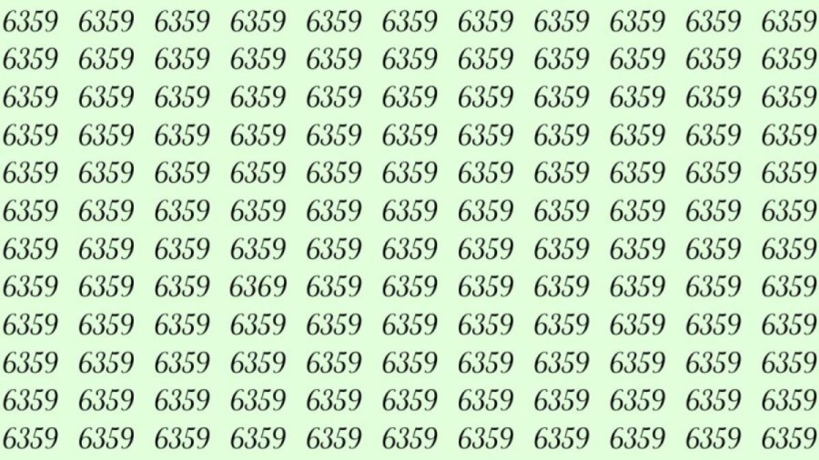 Can You Spot 6369 among 6359 in 30 Seconds? Explanation And Solution To The Optical Illusion