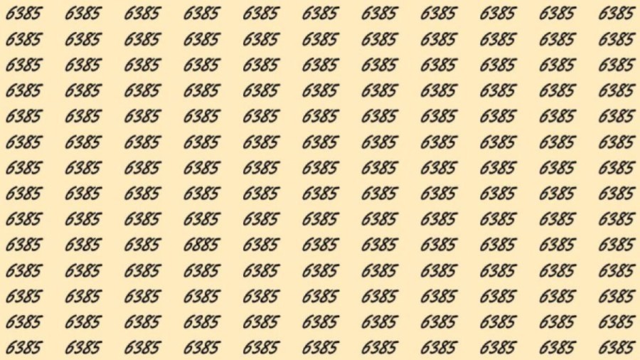 Can You Spot 6885 among 6385 in 20 Seconds? Explanation and Solution to the Optical Illusion