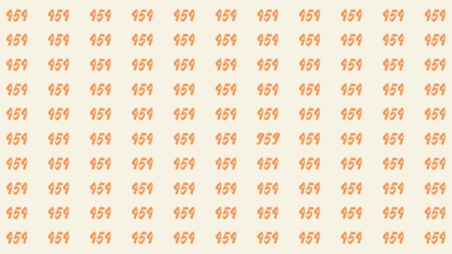 Can you Spot 959 among 454 in 15 Seconds? Explanation and Solution to the Optical Illusion