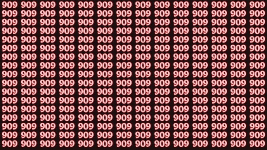 Can You Spot 999 among 909 in 30 Seconds? Explanation And Solution To The Optical Illusion