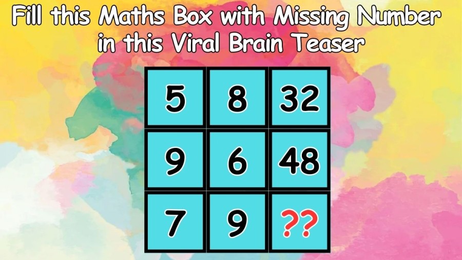 Fill this Maths Box with Missing Number in this Viral Brain Teaser