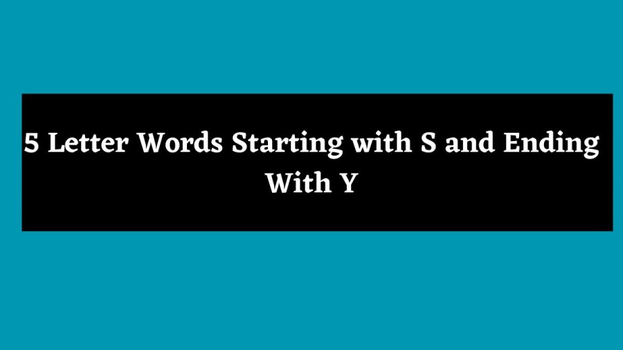 5 Letter Words Starting with S and Ending With Y - Wordle Hint