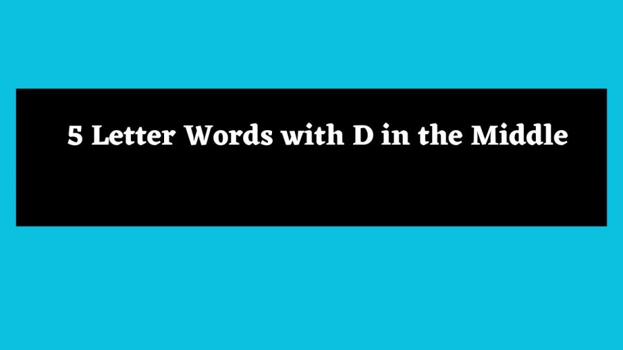 5 Letter Words with D in the Middle - Wordle Hint