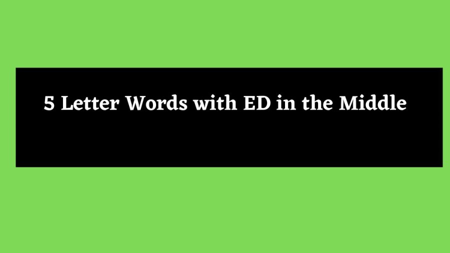 5 Letter Words with ED in the Middle - Wordle Hint