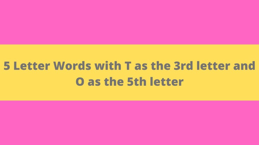 5 Letter Words with T as the 3rd letter and O as the 5th letter - Wordle Hint