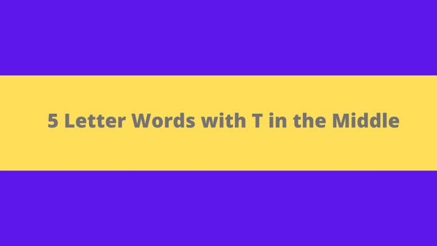 5 Letter Words with T in the Middle - Wordle Hint