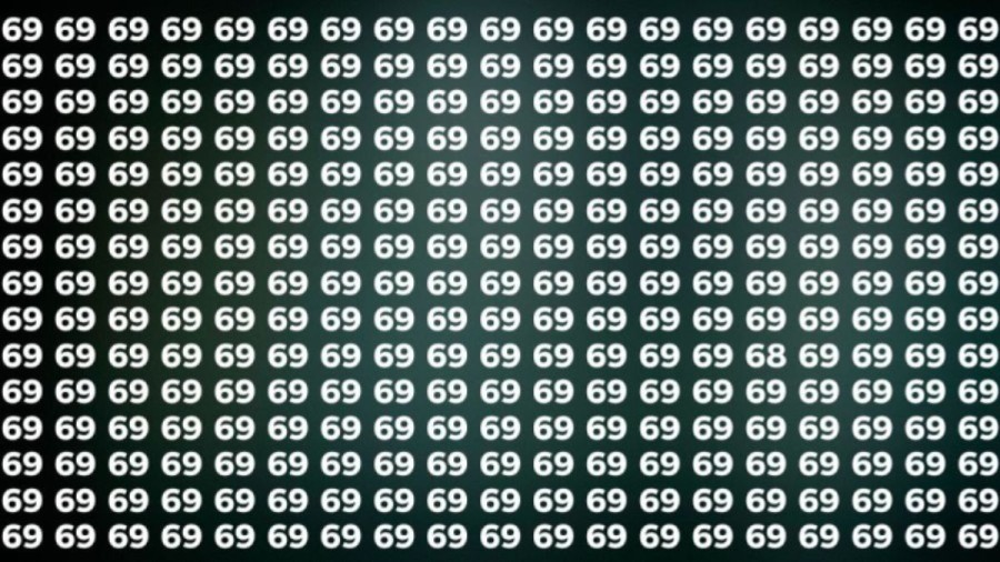 Observation Brain Test: Can you Find the Number 68 among 69 in 10 seconds?