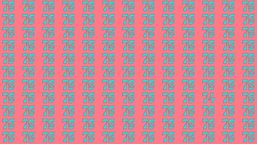 Observation Brain Test: Can you find the number 74 among 79 in 10 seconds?