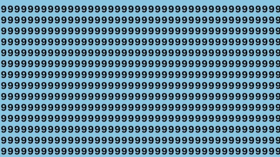 Observation Brain Test: If You Have Eagle Eyes Find 6 among the 9s within 25 Seconds?