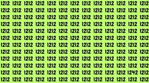 Observation Brain Test: If you have Eagle Eyes Find the Number 1242 among 1212 in 12 Secs