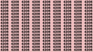 Observation Brain Test: If you have Eagle Eyes Find the Number 4288 among 4208 in 12 Secs