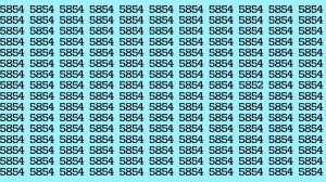 Observation Brain Test: If you have Eagle Eyes Find the number 5852 among 5854 in 12 Secs