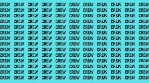 Observation Brain Test: If you have Eagle Eyes Find the Word Crow among Crew in 12 Secs