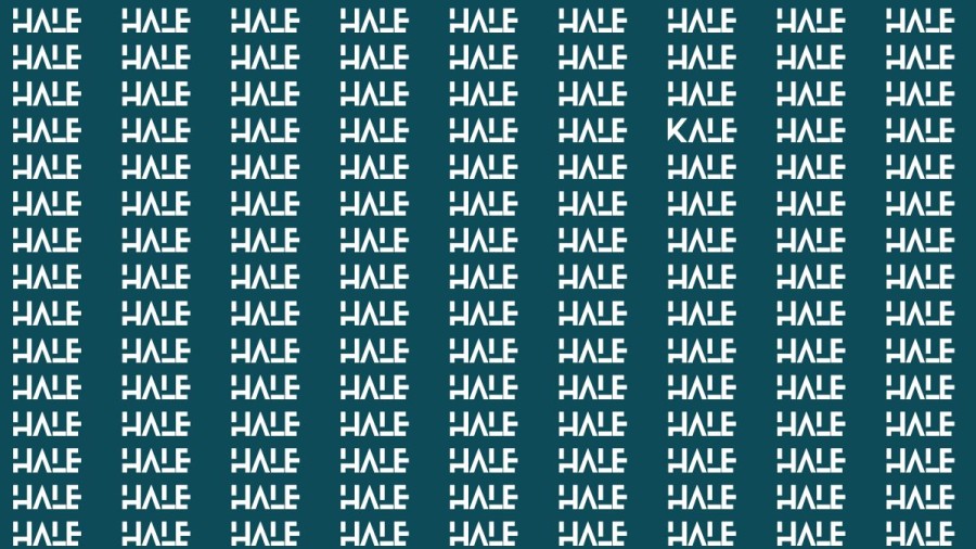 Observation Brain Test: If you have Hawk Eyes Find the Word Kale among Hale in 15 Secs