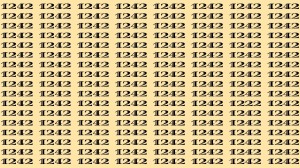 Observation Brain Test: If you have Keen Eyes Find the Number 1222 among 1242 in 15 Secs