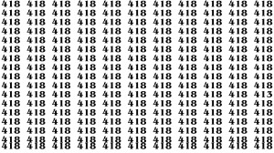 Observation Brain Test: If you have Keen Eyes Find the Number 413 among 418 in 15 Secs