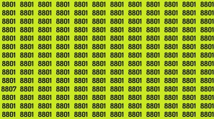 Observation Brain Test: If you have Keen Eyes Find the Number 8807 among 8801 in 15 Secs