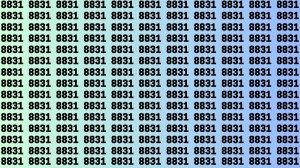 Observation Brain Test: If you have Sharp Eyes Find the number 8881 among 8831 in 20 Secs