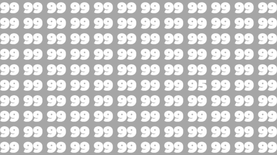 Observation Skill Test: Can you find the number 95 among 99 in 10 seconds?