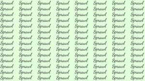 Observation Skill Test: If you have Eagle Eyes find the Word Scrawl among Sprawl in 20 Secs