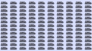 Observation Skill Test: If you have Eagle Eyes find the Word tittle among little in 20 Secs