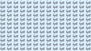 Observation Skill Test: If you have Hawk Eyes find the Word Lost among Host in 20 Secs