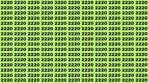 Observation Skill Test: If you have Keen Eyes find the Number 2228 among 2220 in 10 Secs