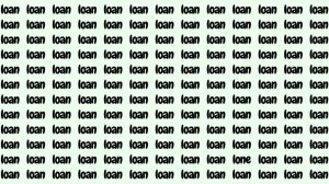 Observation Skill Test: If you have Sharp Eyes find the Word Lone among Loan in 20 Secs