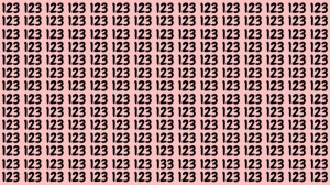 Observation Skills Test: Can you find the number 133 among 123 in 10 seconds?