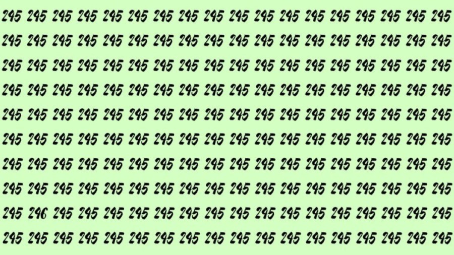 Observation Skills Test: Can you find the number 246 among 245 in 10 seconds?