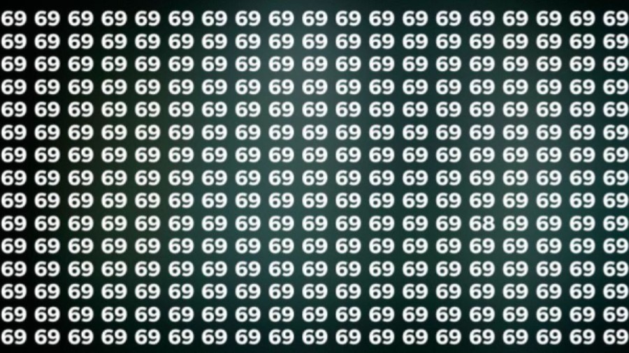 Observation Skills Test: Can you find the number 68 among 69 in 10 seconds?