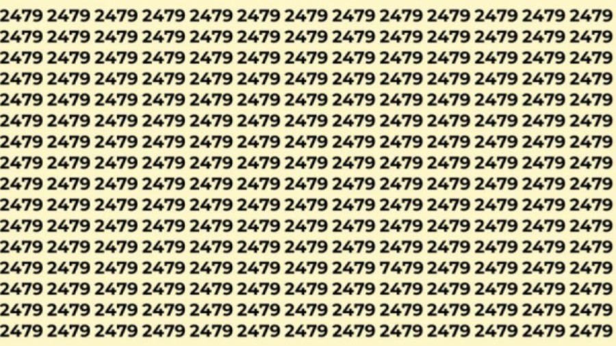 Observation Skills Test: Can you find the number 7479 in 12 seconds?