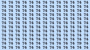 Observation Skills Test: Can you find the number 79 among 74 in 10 seconds?