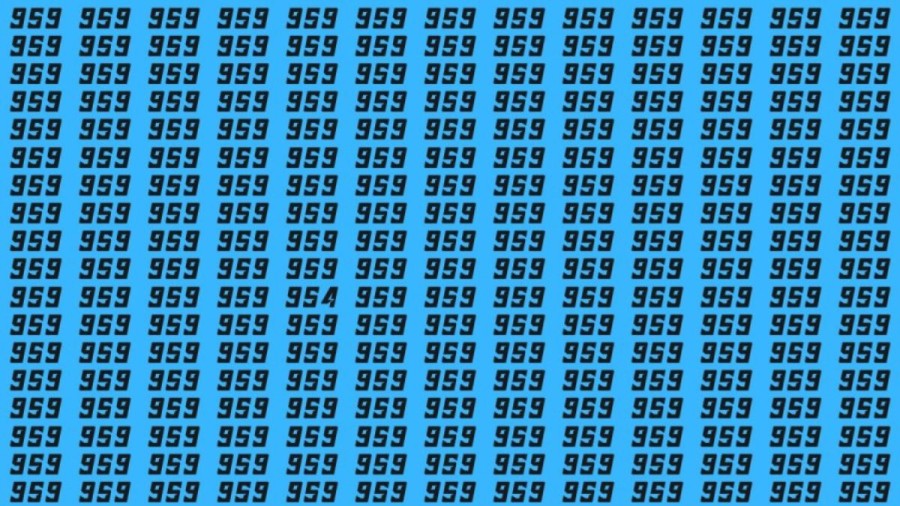 Observation Skills Test: Can you find the number 954 among 959 in 10 seconds?