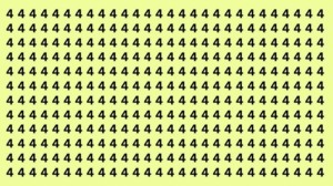 Observation Skills Test: If you have eagle eyes find 8 among the 4s within 15 Seconds