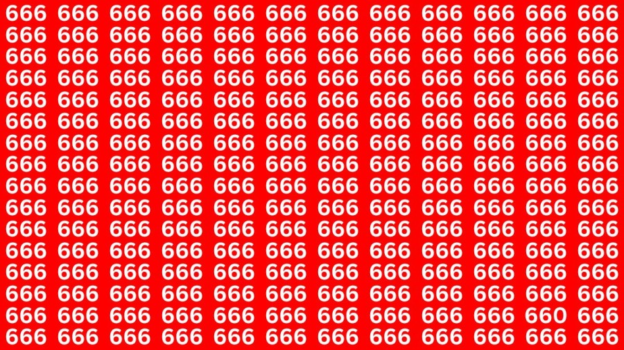 Observation Skills Test: If you have Eagle Eyes Find the Number 660 among 666 in 12 Secs