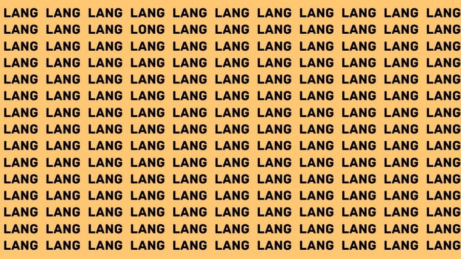 Observation Skills Test : If you have Eagle Eyes Find the Word Long among Lang in 12 Secs