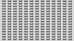 Observation Skills Test : If you have Sharp Eyes Find the number 103 among 1o3 in 20 Secs