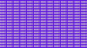 Optical Illusion Brain Test: If you have Eagle Eyes Find the Number 8888 among 8880 in 15 seconds?